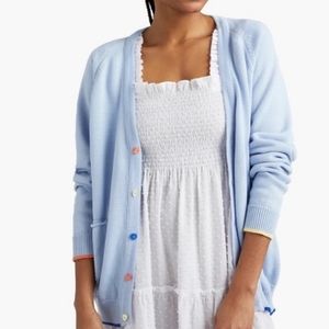 HILL HOUSE HOME The House Cardigan blue sweater organic cotton women's s…